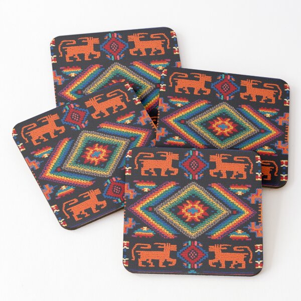 Item preview, Vibrant Tribal Geometric Textile Pattern with Animal Motifs designed and sold by optimusprime39.