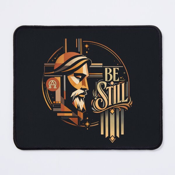 Item preview, Be Still — Christ in Quiet Strength (Art Deco Icon) Selling blurb: designed and sold by Sanctum Icons.