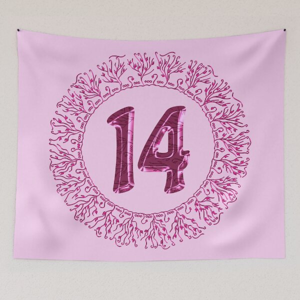 Artikelvorschau, Nummer 14 in Rosa, Wellenförmiger, handgezeichneter Mandala-Ring entworfen und verkauft von Myriel-Myriel.