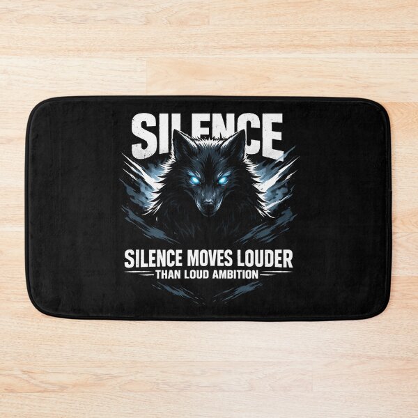Item preview, Fox Animalcore Art Silence Moves Louder Ambition Quote Orange and Black Fire designed and sold by SoulFlex.