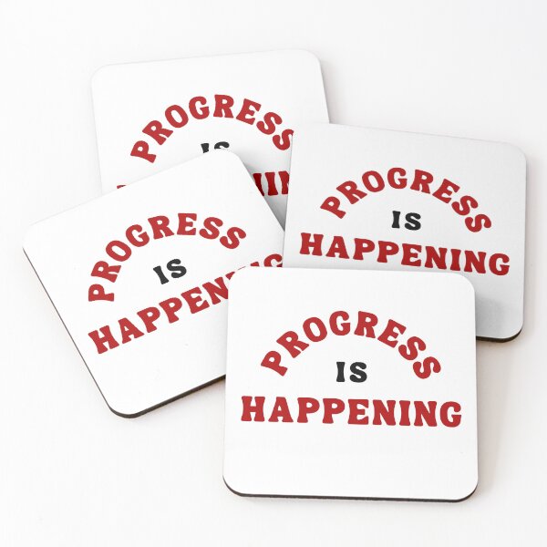 Item preview, Progress Is Happening Motivational Quote designed and sold by Bongsheila.