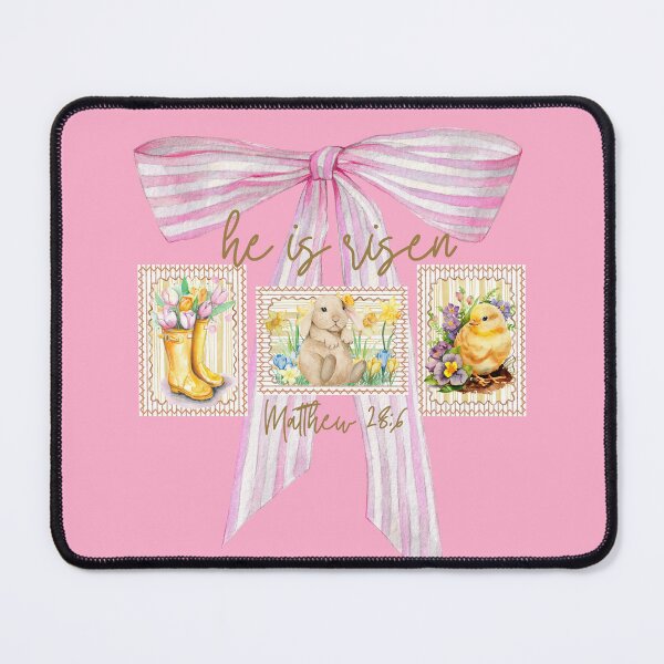 Item preview, He Is Risen, Matthew 286, Coquette, Easter Bunny And Chick, Spring Flowers designed and sold by Forevermore.