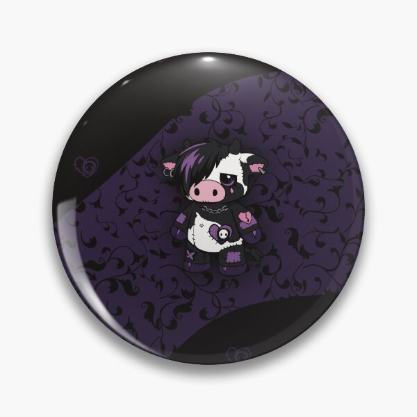 Item preview, Plush Cow Patched Up Purple Emo with Patterns designed and sold by CowlyCryptik.