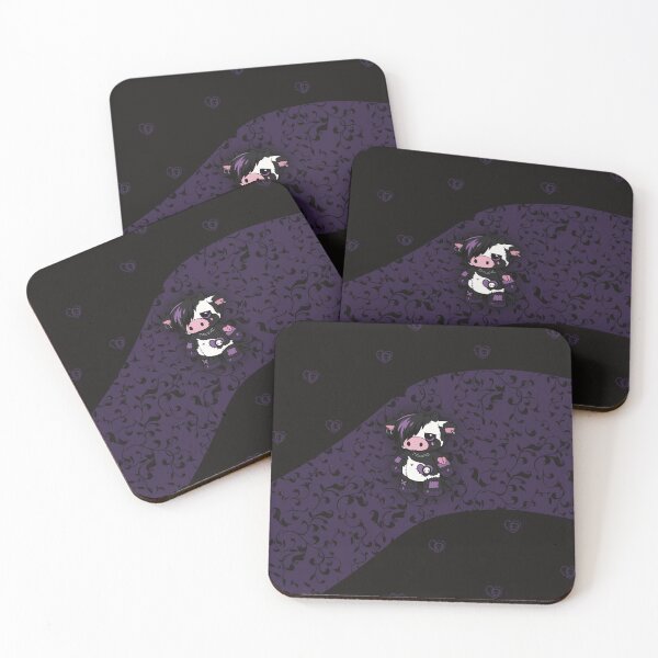 Item preview, Plush Cow Patched Up Purple Emo with Patterns designed and sold by CowlyCryptik.