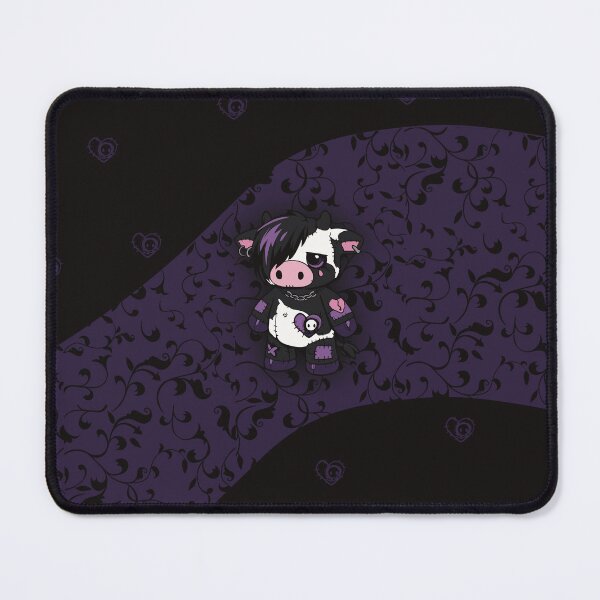 Item preview, Plush Cow Patched Up Purple Emo with Patterns designed and sold by CowlyCryptik.