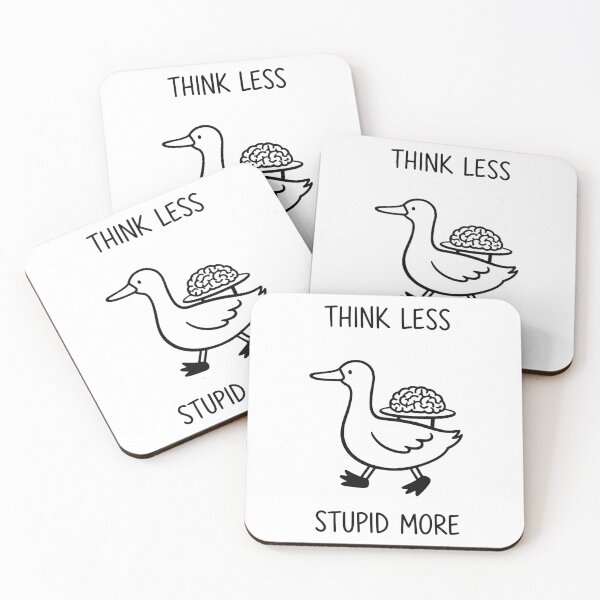 Item preview, THINK LESS STUPID MORE designed and sold by evokerys.