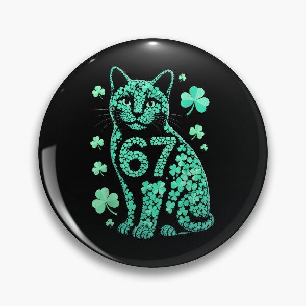 Item preview, Lucky 67 Cat Shamrock Clover St Patricks Day Irish Kitten designed and sold by Dear-Blue.