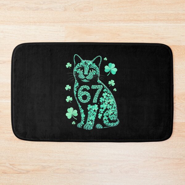 Item preview, Lucky 67 Cat Shamrock Clover St Patricks Day Irish Kitten designed and sold by Dear-Blue.