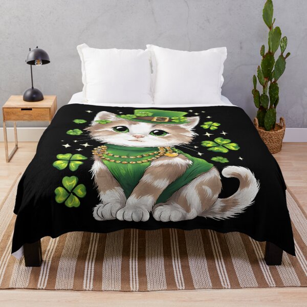 Item preview, St Patricks Day Cat Leprechaun Hat Shamrock Saint Pattys Day designed and sold by Dear-Blue.