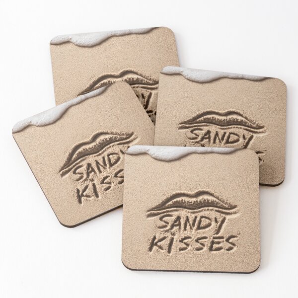 Item preview, Sandy Kisses Lips Drawn In Beach Sand designed and sold by chase-thewave.