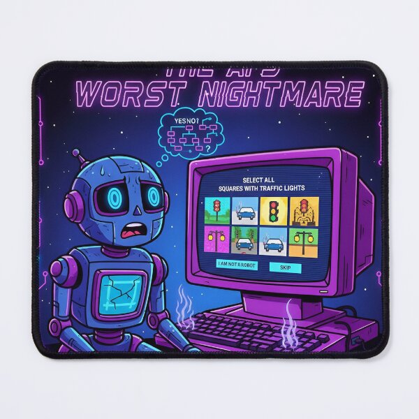 Item preview, The AI's Worst Nightmare: Select All Squares with Traffic Lights designed and sold by NeuralArt Studio.