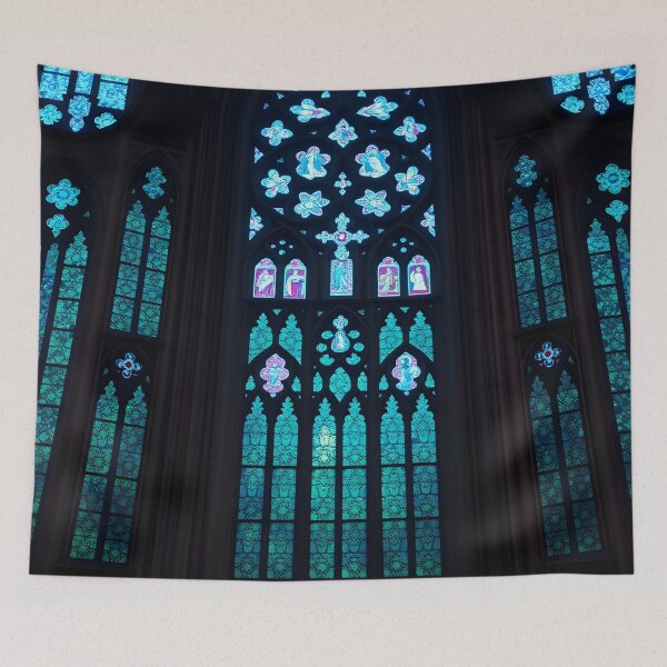 Item preview, Teal Stained Glass designed and sold by Sachie's Studio.