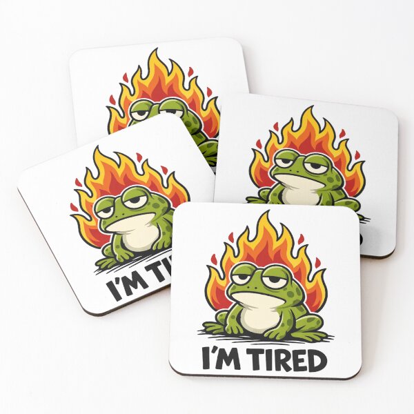 Item preview, I’M TIRED frog designed and sold by evokerys.