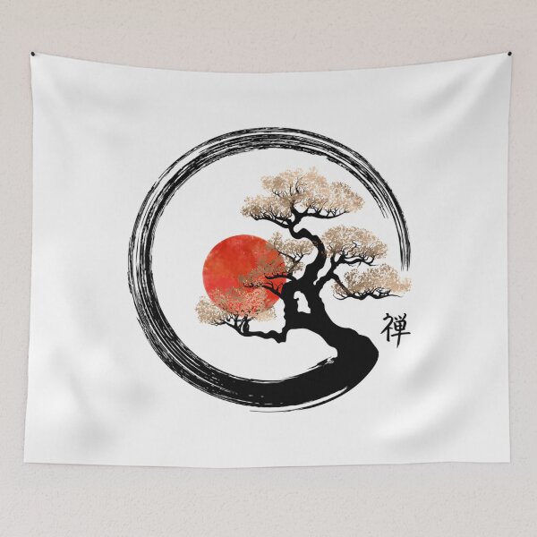 Item preview, Enso Circle And Bonsai Tree On Canvas designed and sold by MichelleParis45.