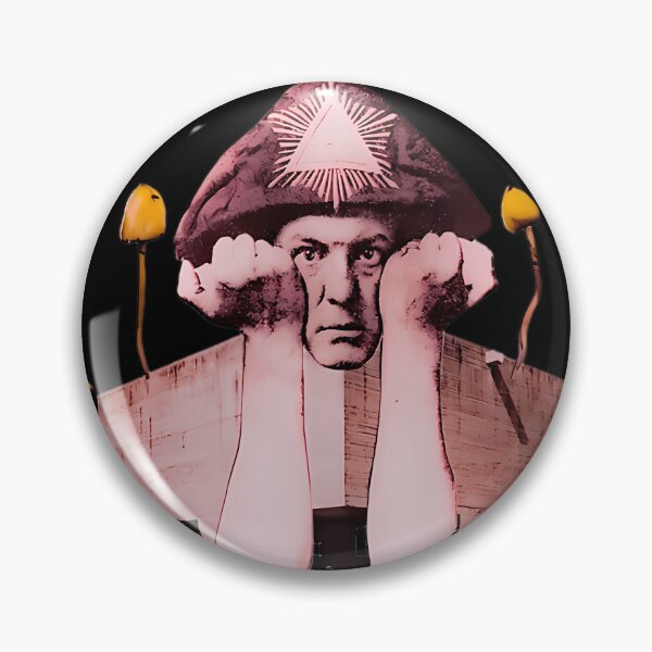 Item preview,  Aleister Crowley Collage Mushrooms designed and sold by ChantalMaillard.