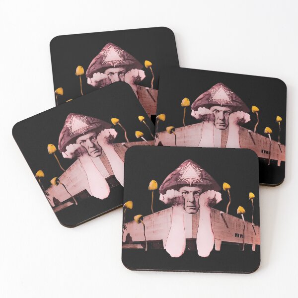 Item preview,  Aleister Crowley Collage Mushrooms designed and sold by ChantalMaillard.