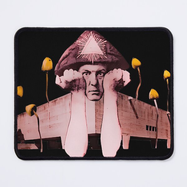 Item preview,  Aleister Crowley Collage Mushrooms designed and sold by ChantalMaillard.