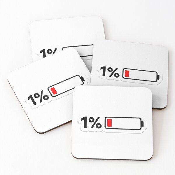 Item preview, 1% low battery icon designed and sold by evokerys.