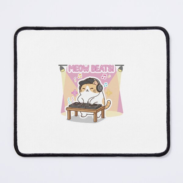 Item preview, Meow Beats DJ: Cute Chubby Kitty Spinning Records - Noopnyang Studio designed and sold by NoopnyangStudio.