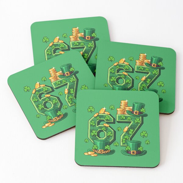 Item preview, Six Seven Meme 67 St Patricks Day Pixel Shamrock designed and sold by OlakunleOloroz.