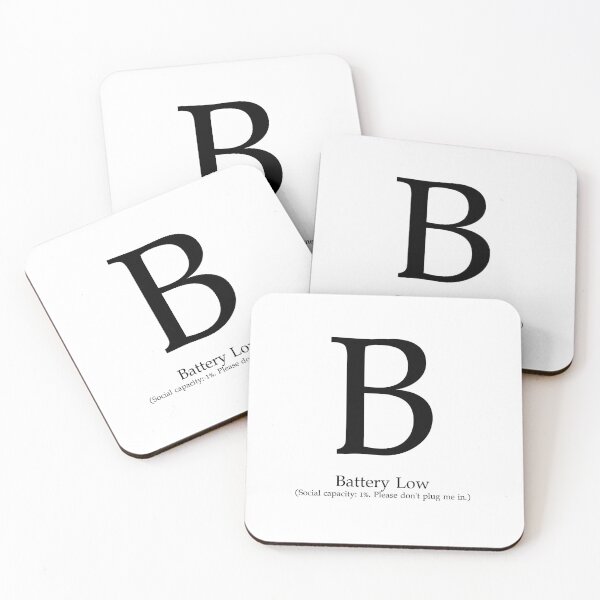 Item preview, Letter B Battery Low Social Capacity designed and sold by AVO-SOURCE.