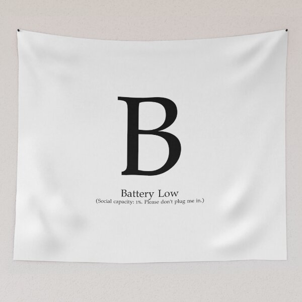 Item preview, Letter B Battery Low Social Capacity designed and sold by AVO-SOURCE.