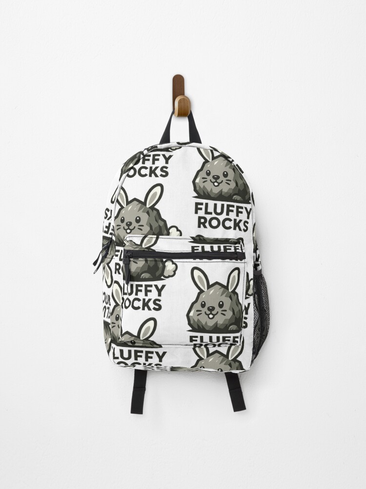 Thumbnail 1 of 3, Backpack, Fluffy Rocks designed and sold by mapsynergy.