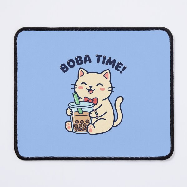 Artikelvorschau, "Boba-Zeit!" Süße Kawaii-Katze entworfen und verkauft von Indraokta22.