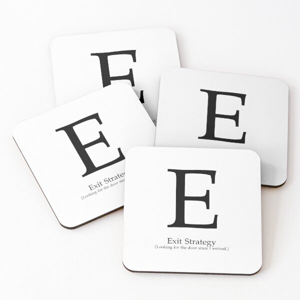 Item preview, Letter E Exit Strategy Social Anxiety designed and sold by AVO-SOURCE.