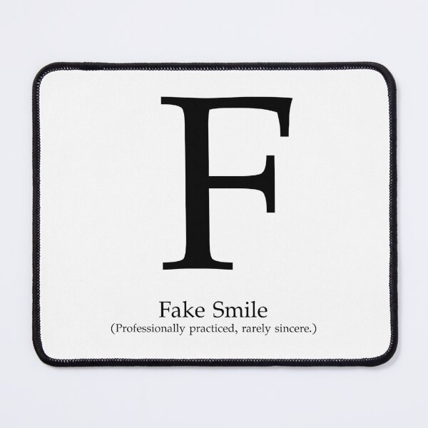 Item preview, Letter F Fake Smile Under Maintenance designed and sold by AVO-SOURCE.