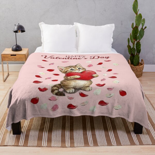 Item preview, Kitten Valentine Heart Petals Design designed and sold by Innova_Creations.