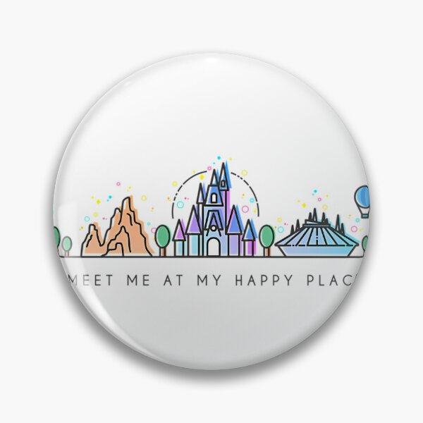 Item preview, Meet Me At My Happy Place Vector Orlando Theme Park Illustration Design designed and sold by ChantalMaillard.