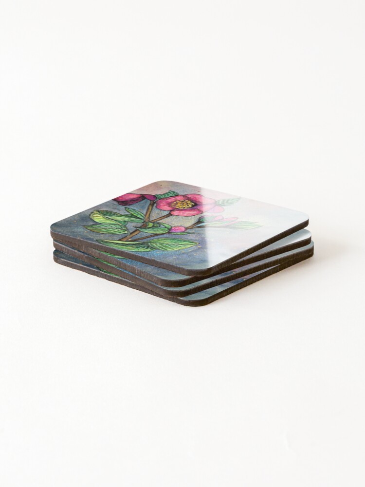 Thumbnail 4 of 5, Coasters (Set of 4), Hellebore designed and sold by Rachelledyer.