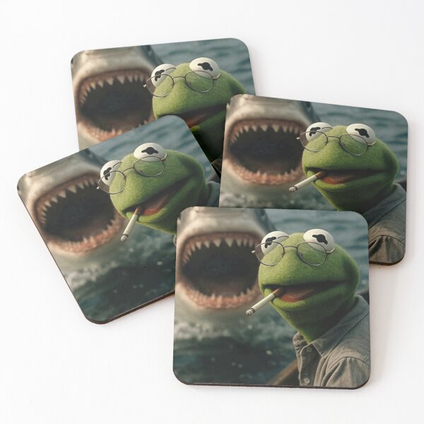 Item preview, Vintage Dark Humor Frog Shark Parody – Retro Cinematic Meme Aesthetic designed and sold by Rhastasnixon.