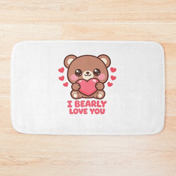Item preview, I Bearly Love You – Cute Kawaii Bear Valentine Heart Design designed and sold by RonBear-Designs.