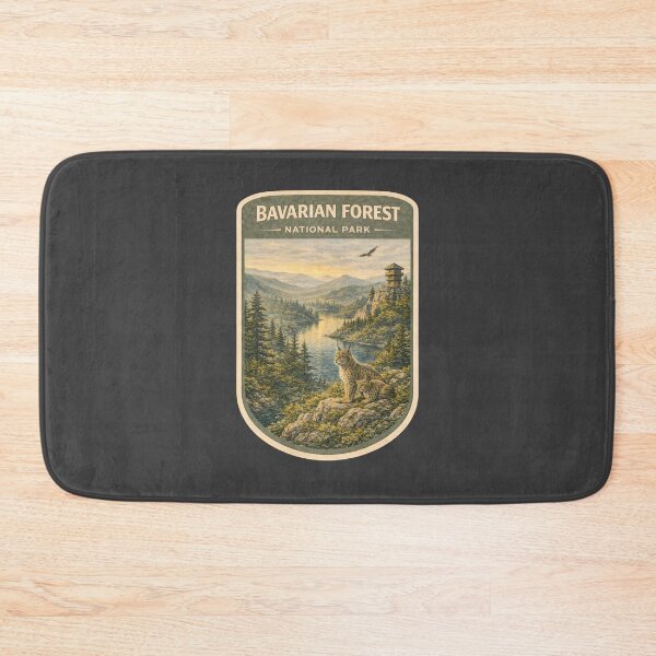 Item preview, German National Parks Vintage Travel Art: Bavarian Forest designed and sold by PinUpPizzazz.