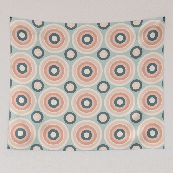 Item preview, Mid Century Modern  Circles pink, blue designed and sold by Prints and Lifestyle.