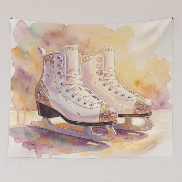 Item preview, Enchanted Gemstone Ice Skates in Watercolor designed and sold by Mindful56.