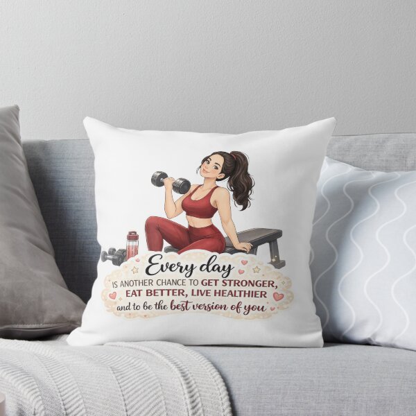 Item preview, Getting stronger, fitter, healthier every day - fitness motivation quote designed and sold by Annika Shurafa.