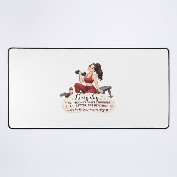 Item preview, Getting stronger, fitter, healthier every day - fitness motivation quote designed and sold by Annika Shurafa.
