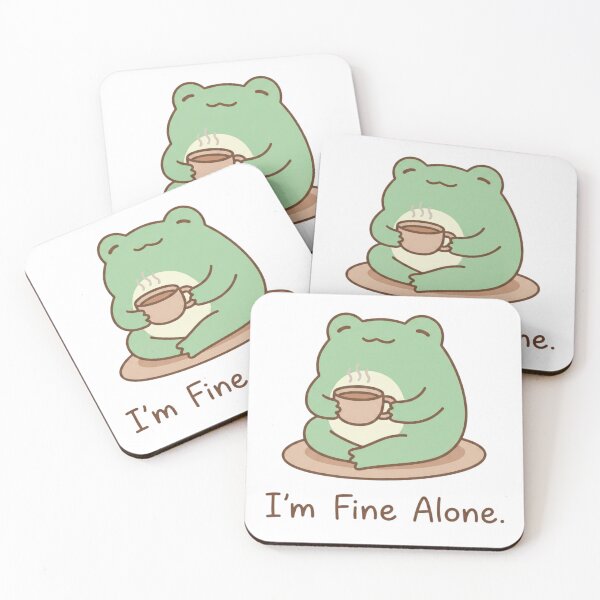 Item preview, Cute frog enjoying a warm cup of coffee while sitting peacefully designed and sold by rajeshbac.