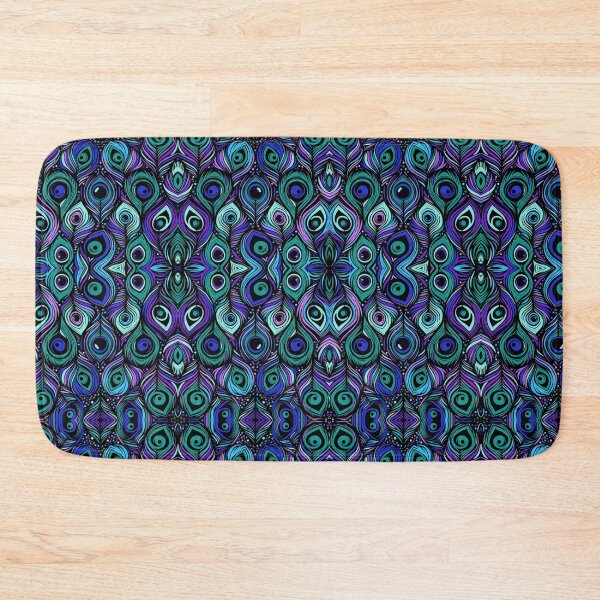 Item preview, Peacock Feather Print in Kaleidoscopic Pattern designed and sold by TabersTrades.