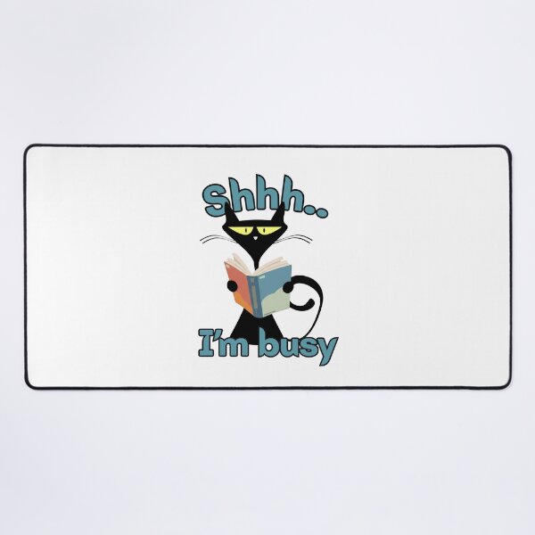 Item preview, Shhh… I’m Busy Reading Cat designed and sold by LazyDuo.