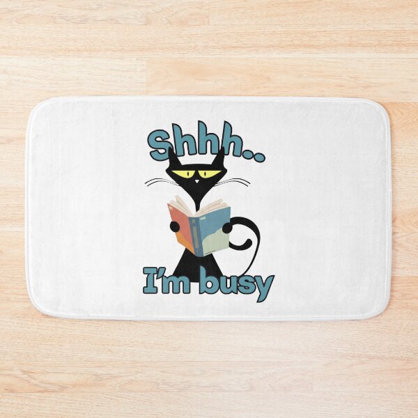 Item preview, Shhh… I’m Busy Reading Cat designed and sold by LazyDuo.
