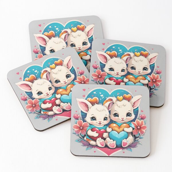 Item preview, Sweet Bunny Love Heart Illustration designed and sold by CASASIS_MERCH.