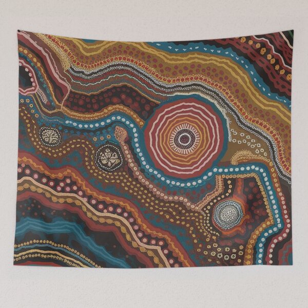Item preview, Aboriginal Style Dot Painting with Flowing Patterns designed and sold by Ed & Harmony.