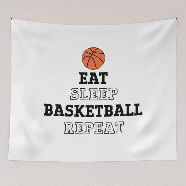 Item preview, Eat Sleep Basketball Repeat Quote Design designed and sold by Merch by Das Design Studio.