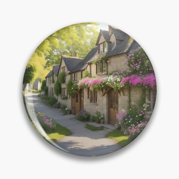 Item preview, Enchanted Countryside Village Scenery – Peaceful Rural Landscape Art designed and sold by PrithviApparels.