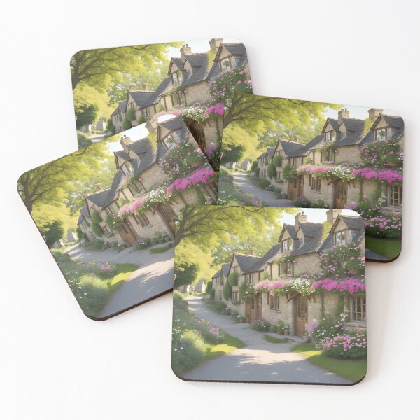 Item preview, Enchanted Countryside Village Scenery – Peaceful Rural Landscape Art designed and sold by PrithviApparels.