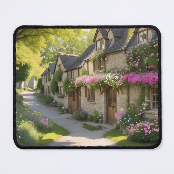 Item preview, Enchanted Countryside Village Scenery – Peaceful Rural Landscape Art designed and sold by PrithviApparels.
